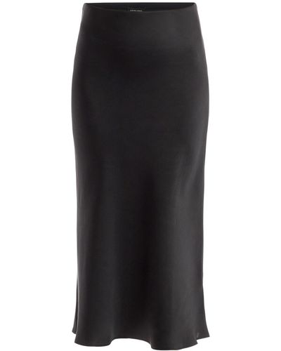 Anine Bing Women's Bar Silk Skirt - Black