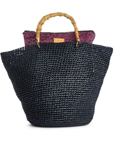 Chica Women's Corolla Large Basket Bag - Blue