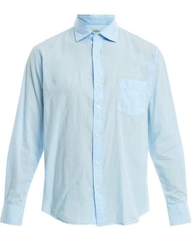 Hartford Men's Voile Fine Cotton Shirt - Blue