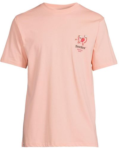 Boardies Men's Wreaking Havoc Octopus T Shirt - Pink