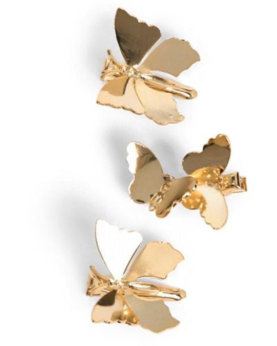 Lelet Women's 14k Allegra Butterfly Clip Set Of 3 - White