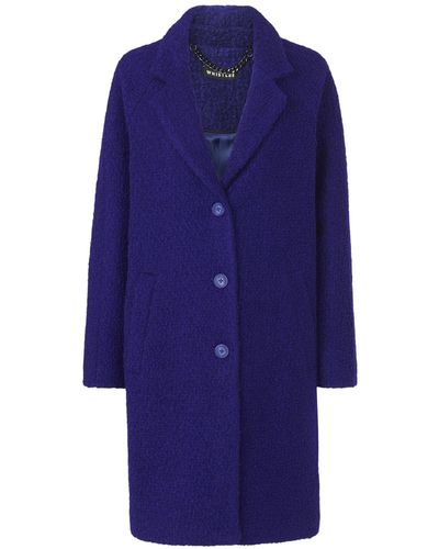 Whistles Women's Anita Wool Boucle Coat - Blue
