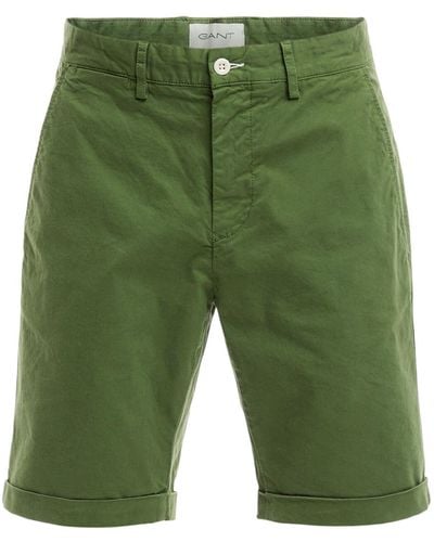 GANT Men's Slim Sunfaded Shorts - Green