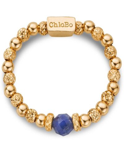 ChloBo Women's Sparkle Sodalite Ring Medium - Metallic
