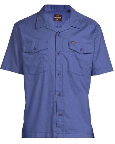 Lee Jeans Men's Short Sve Chetopa Shirt - Blue