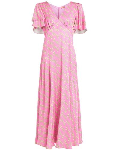 Kitri Women's Tallulah Foliage Print Maxi Dress - Pink