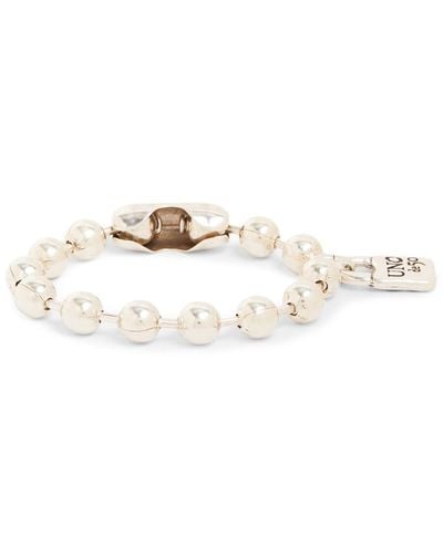 Uno De 50 Women's Bracelet With Rounded nuggets - White