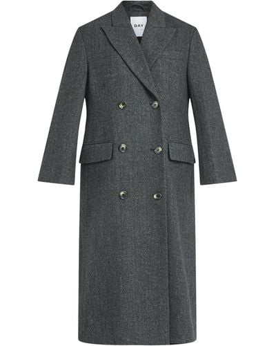 Day Birger et Mikkelsen Women's Bert Woollen Herringbone Coat - Grey