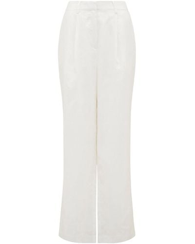 Forever New Women's Brya Linen Trousers - White