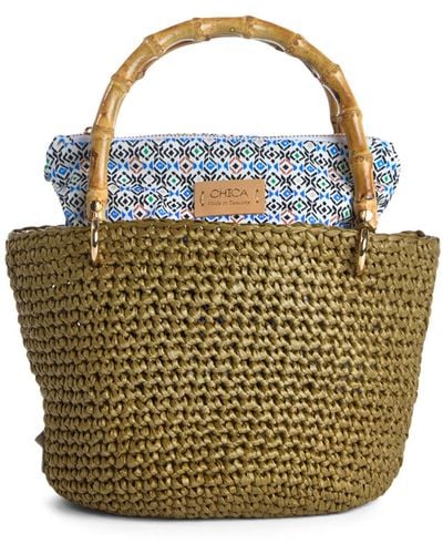Chica Women's Trilly Small Basket Bag - Blue