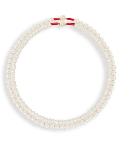 Roxanne Assoulin Women's Princess Pearls Necklace Set Of 2 - White