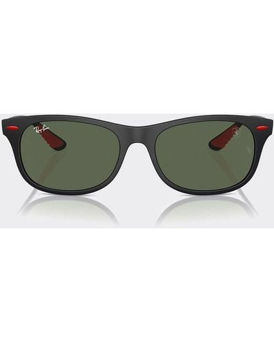 Ferrari Gafas De Sol Ray-ban Para La Scuderia 0rb4607m Negras Con Lentes En Verde Oscuro