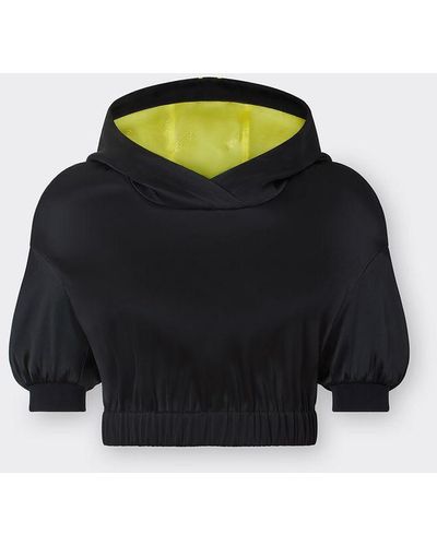 Ferrari Cropped Hooded Sweatshirt - Black