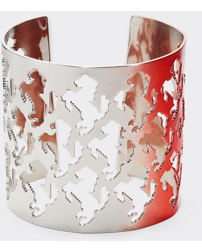 Ferrari Bracelet With Prancing Horse Cut-out - White