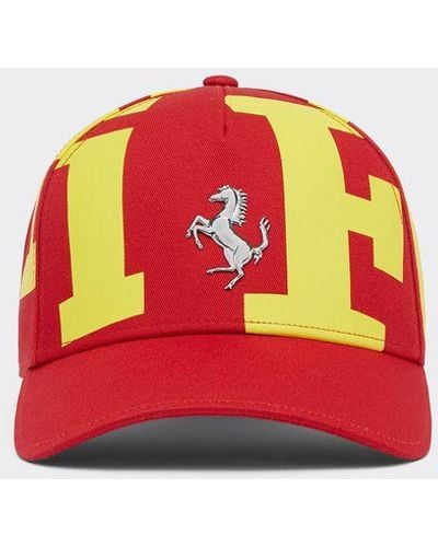 Ferrari Baseballcap Aus Baumwoll-twill Mit -maxilogo - Mehrfarbig