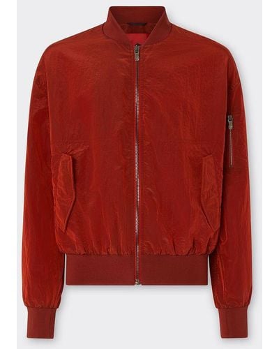 Ferrari Nylon Bomber Jacket - Red