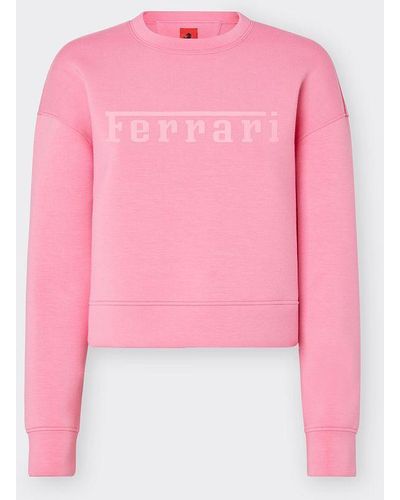 Ferrari Top With Large Contrasting Lettering - Pink