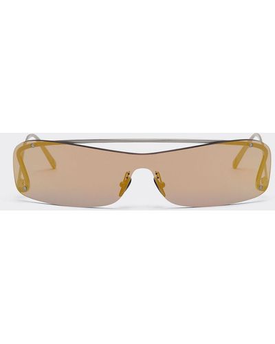 Ferrari Sunglasses With Rose Gold Mirror Lenses - Metallic