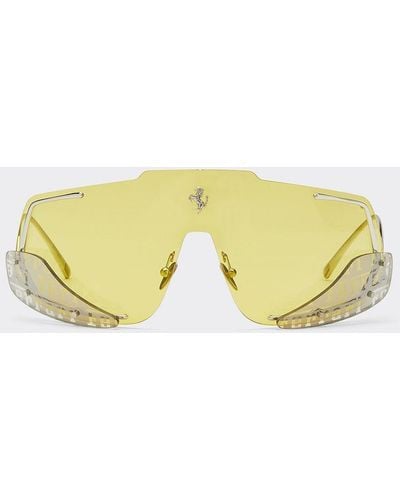 Ferrari Sunglasses With Yellow Lenses - Metallic
