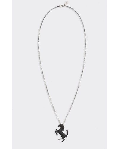 Ferrari Prancing Horse Necklace - Black