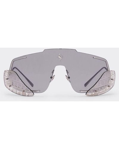 Ferrari Sunglasses With Silver Mirrored Lenses - Metallic
