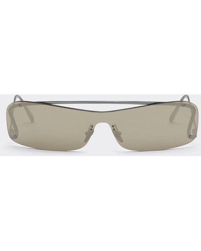 Ferrari Sunglasses With Silver Mirror Lenses - Gray