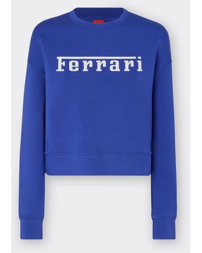 Ferrari Top With Large Contrasting Lettering - Blue