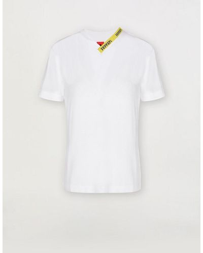 Ferrari Camiseta En Punto De Modal Con Cinta Con El Logotipo De - Blanco