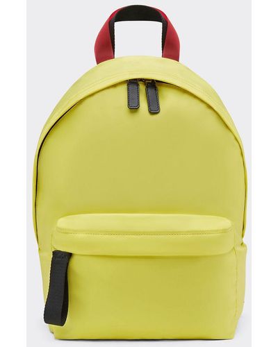 Ferrari Single-color Nylon Backpack - Yellow