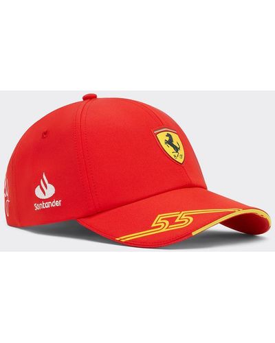 Ferrari Sainz Replica Team Scuderia Baseball Hat - Barcelona Special Edition - Red