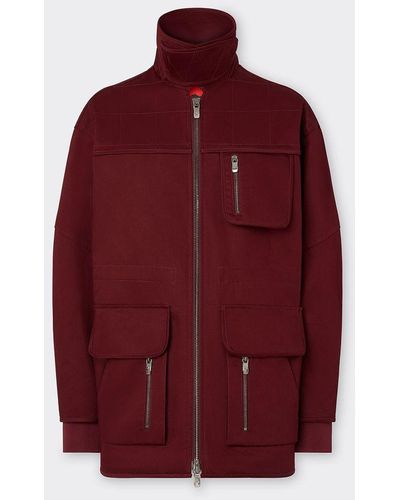 Ferrari Field Jacket In Organic Cotton - Red