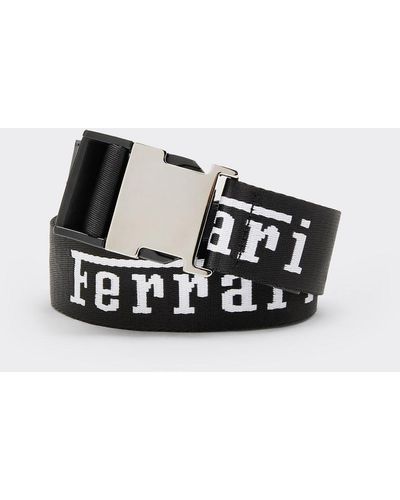 Ferrari Logo Tape Belt - Black