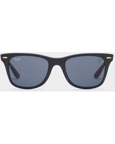 Ferrari Ray-ban For Scuderia Carlos Sainz Liteforce Wayfarer Sunglasses - Barcelona Special Edition - Matte Black - Blue