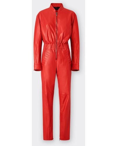 Ferrari Suit In Pelle/w - Rosso