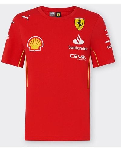 Ferrari 2024 Scuderia Team T-shirt Replica - Red
