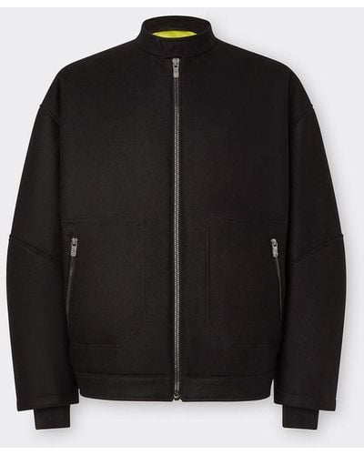 Ferrari Wool Nylon And Cashmere Blouson Jacket - Black