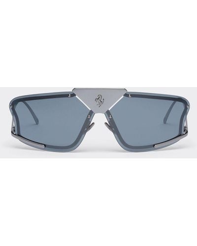 Ferrari Sunglasses With Silver Mirror Lenses - Blue