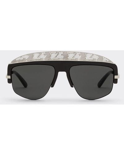 Ferrari Sunglasses With Silver Gray Mirror Lens