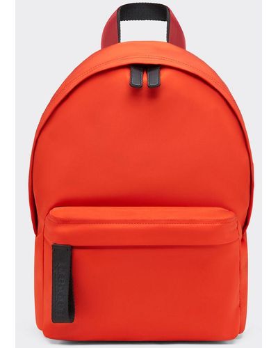 Ferrari Single-color Nylon Backpack - Red