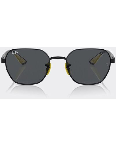Ferrari Ray-ban For Scuderia 0rb3794m Sunglasses In Black Metal With Gray Lenses
