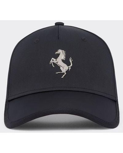 Ferrari Baseball Hat With Prancing Horse Detail - Black