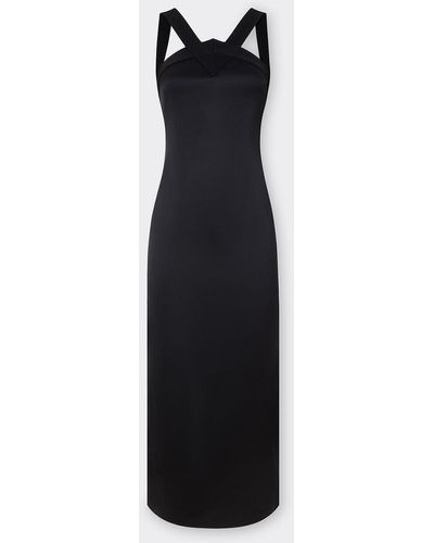 Ferrari Long Viscose Dress - Black