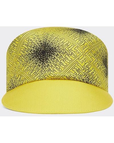 Ferrari Silk Hat With 7x7 Check Print - Yellow