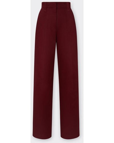 Ferrari Pantalon Chino En Coton - Rouge