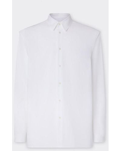 Ferrari Cotton Shirt With 3d Grosgrain Ribbon - White