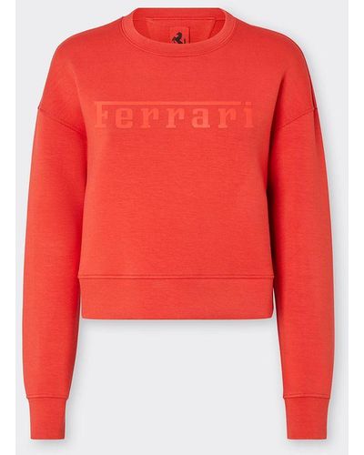 Ferrari Top With Large Contrasting Lettering - Red