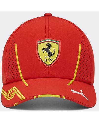Ferrari Scuderia Team Replica Sainz Baseball Cap 2024 - Red