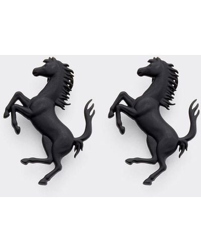 Ferrari Prancing Horse Earrings - Black