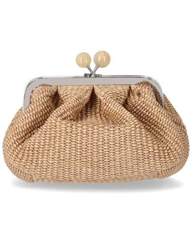 Weekend by Maxmara Pasticcino Palmas Small Clutch - Naturel