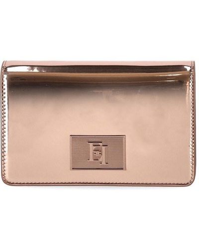 Elisabetta Franchi Sac à bandoulière miroir skin - Rose